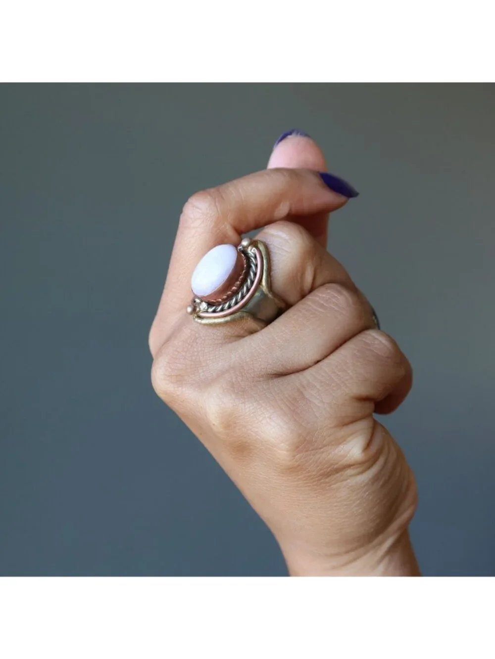 Kunzite Ring Spiritual Pink Gemstone Gold Goddess Adjustable Size 4 to 10 Jewelr